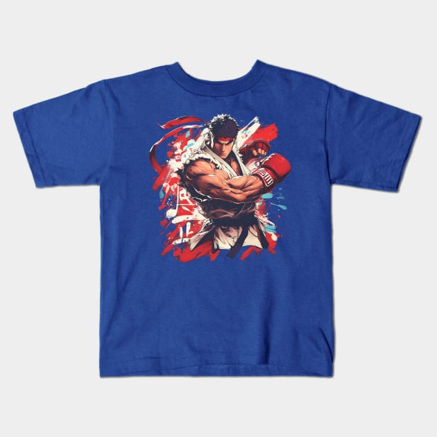 ryu Kids T-Shirt by peterdora